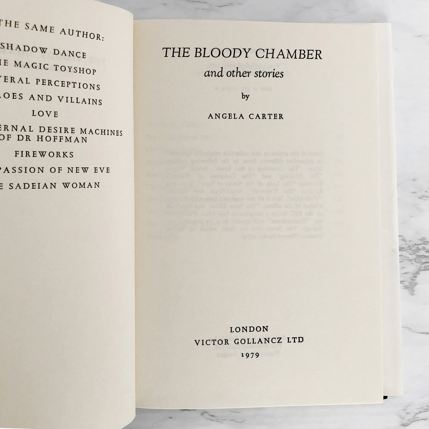 The Bloody Chamber & Other Stories by Angela Carter [1979 • U.K. FIRST EDITION] • Gollancz