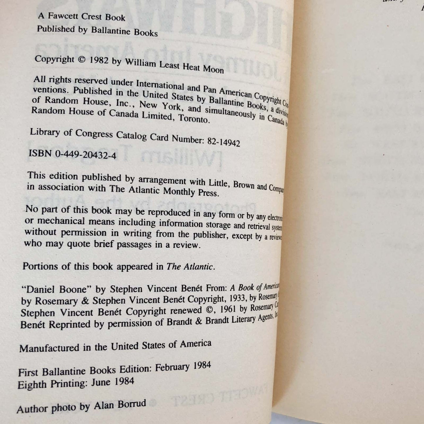 Blue Highways by William Least Heat-Moon [1984 PAPERBACK]