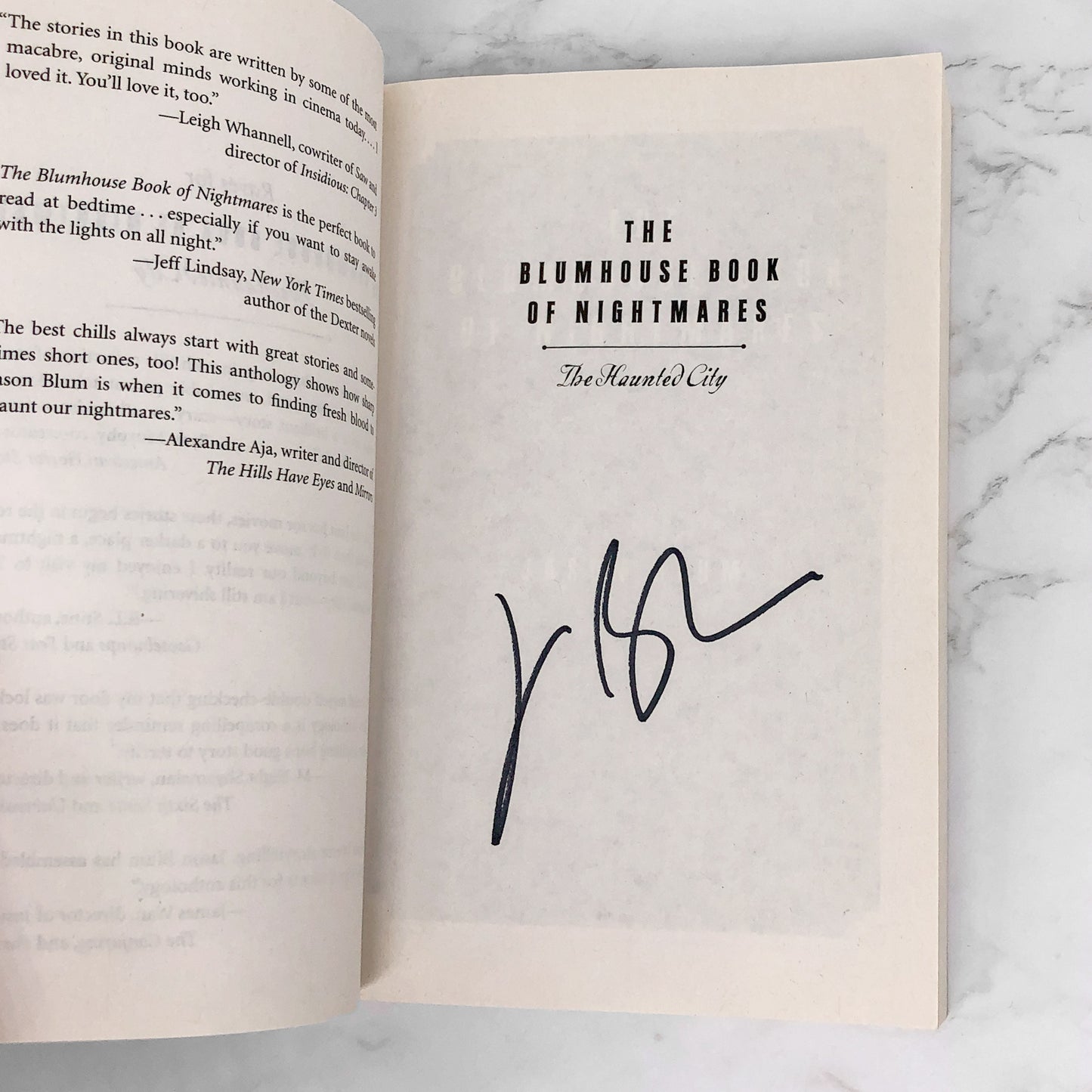 SIGNED! The Blumhouse Book of Nightmares: The Haunted City presented by Jason Blum [FIRST EDITION PAPERBACK] 2015