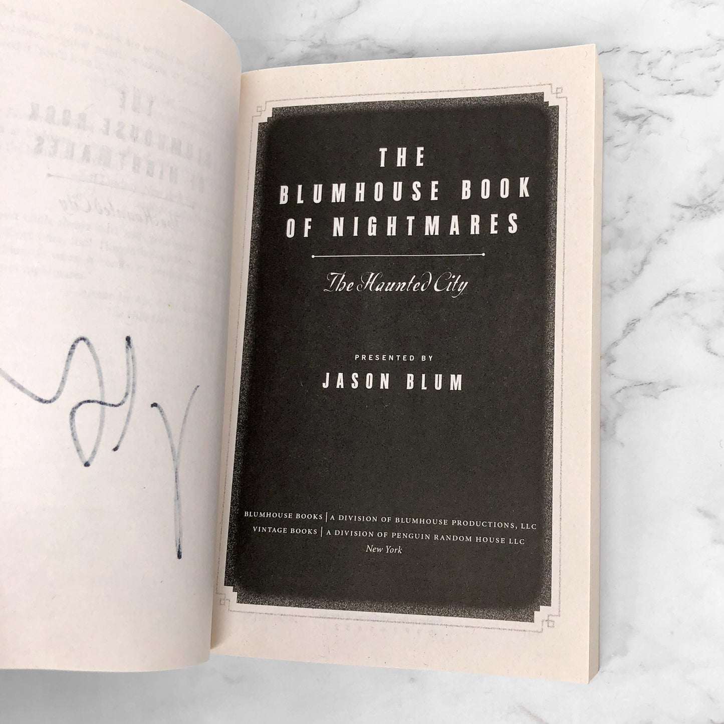 SIGNED! The Blumhouse Book of Nightmares: The Haunted City presented by Jason Blum [FIRST EDITION PAPERBACK] 2015