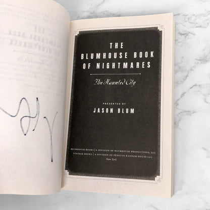 SIGNED! The Blumhouse Book of Nightmares: The Haunted City presented by Jason Blum [FIRST EDITION PAPERBACK] 2015