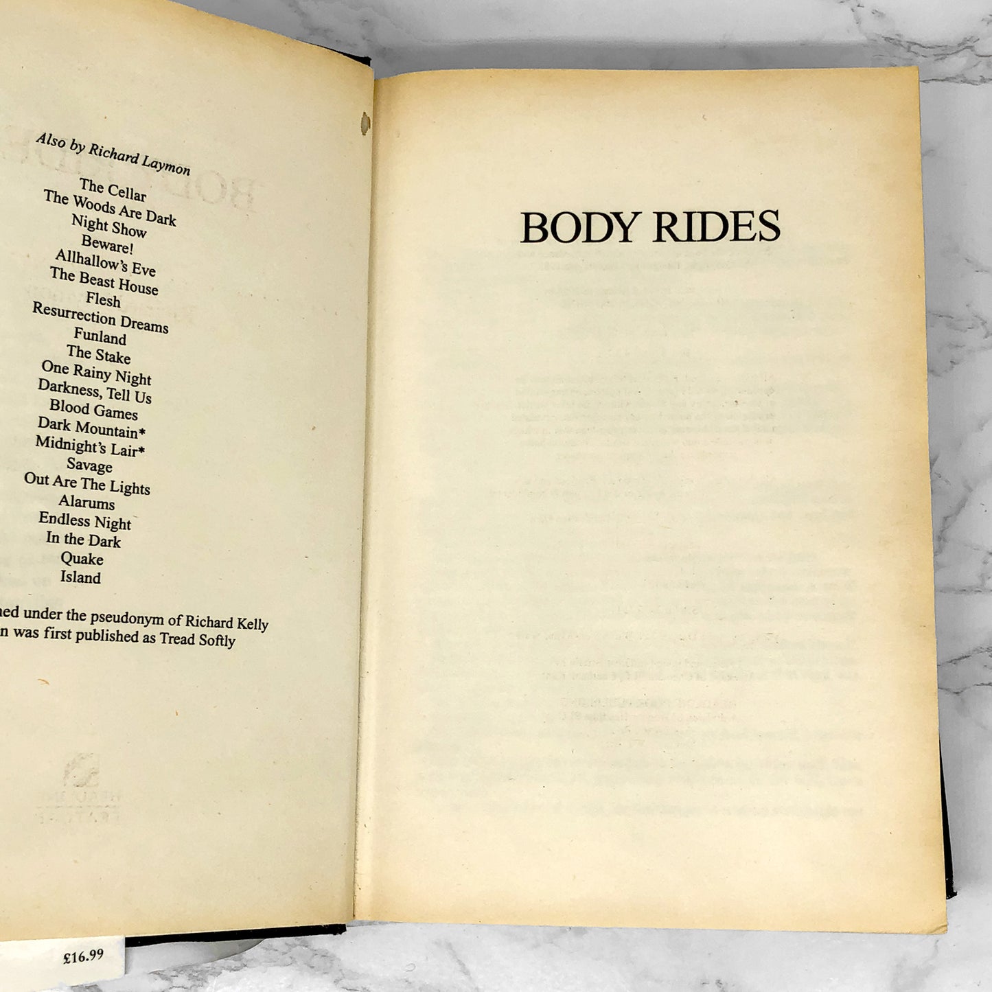 Body Rides by Richard Laymon [1996 U.K. FIRST EDITION] Headline