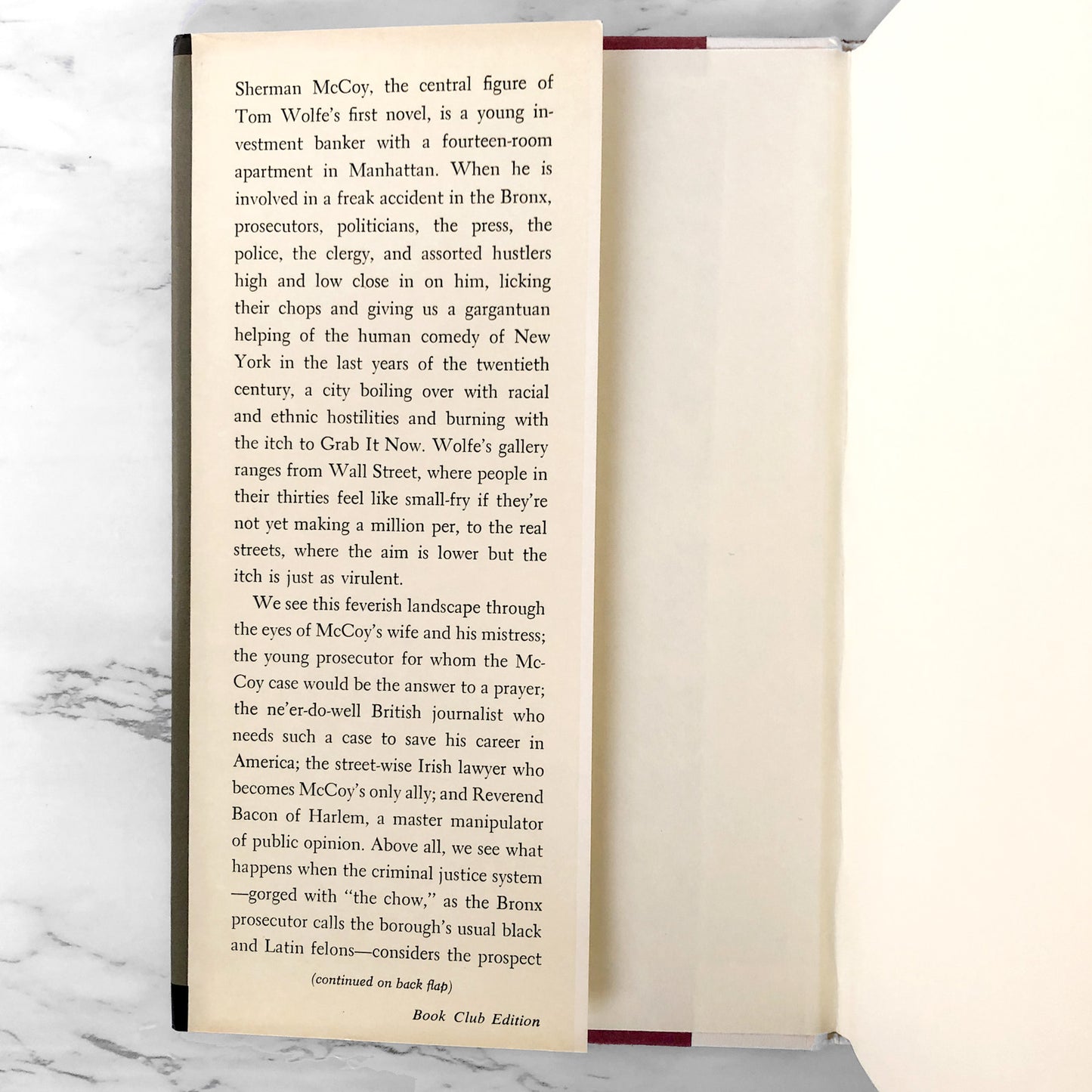 The Bonfire of the Vanities by Tom Wolfe [1987 HARDCOVER] • Farrar Straus Giroux