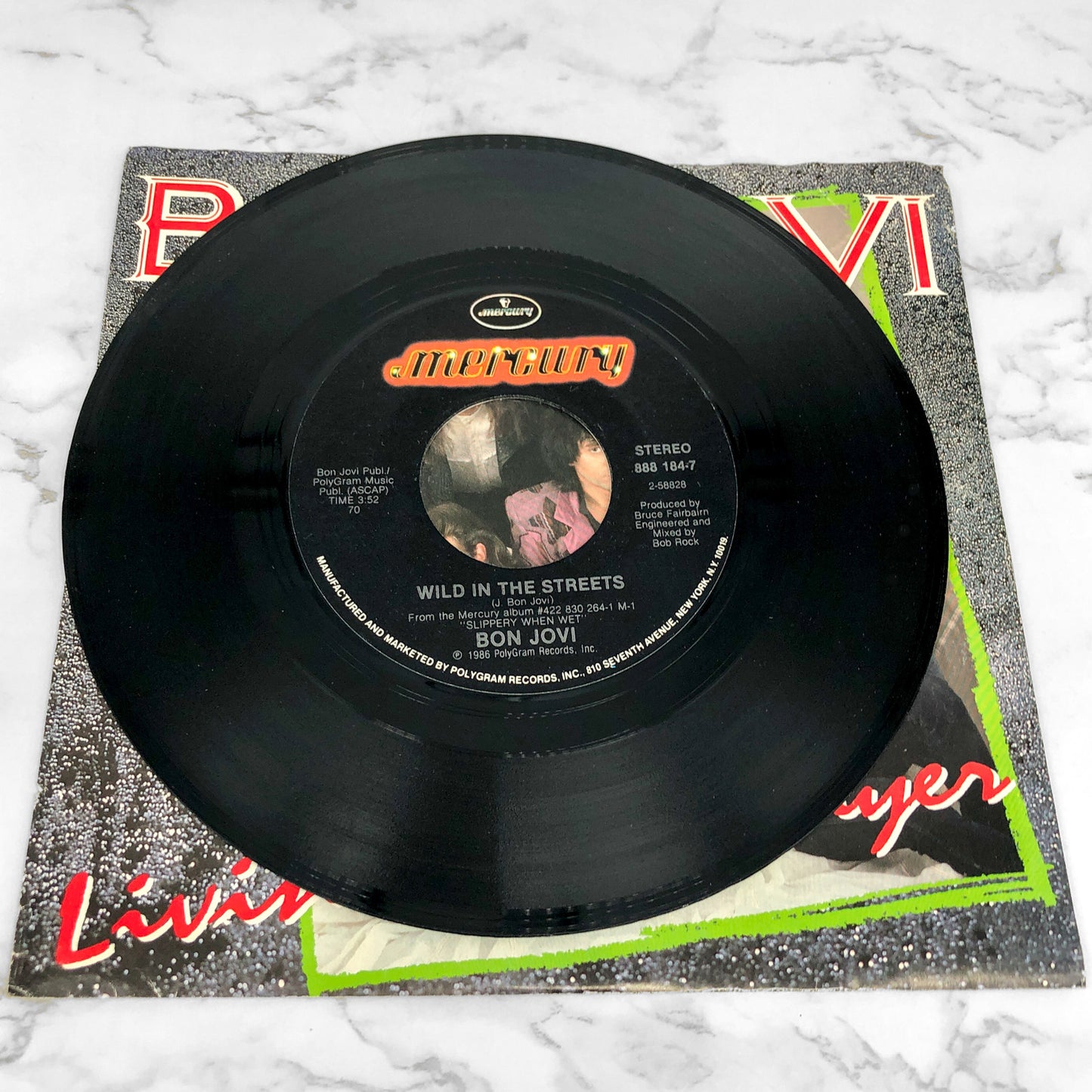 Bon Jovi – Livin' On A Prayer [7" VINYL SINGLE] 1986 • Mercury