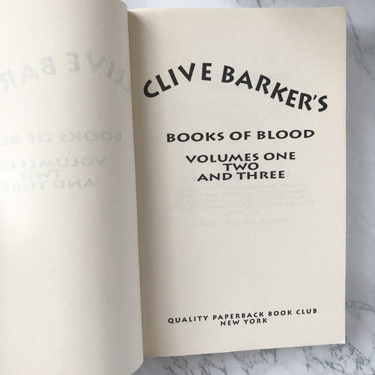 Clive Barker's Books of Blood Volumes I-III [1992 TRADE PAPERBACK] - Bookshop Apocalypse