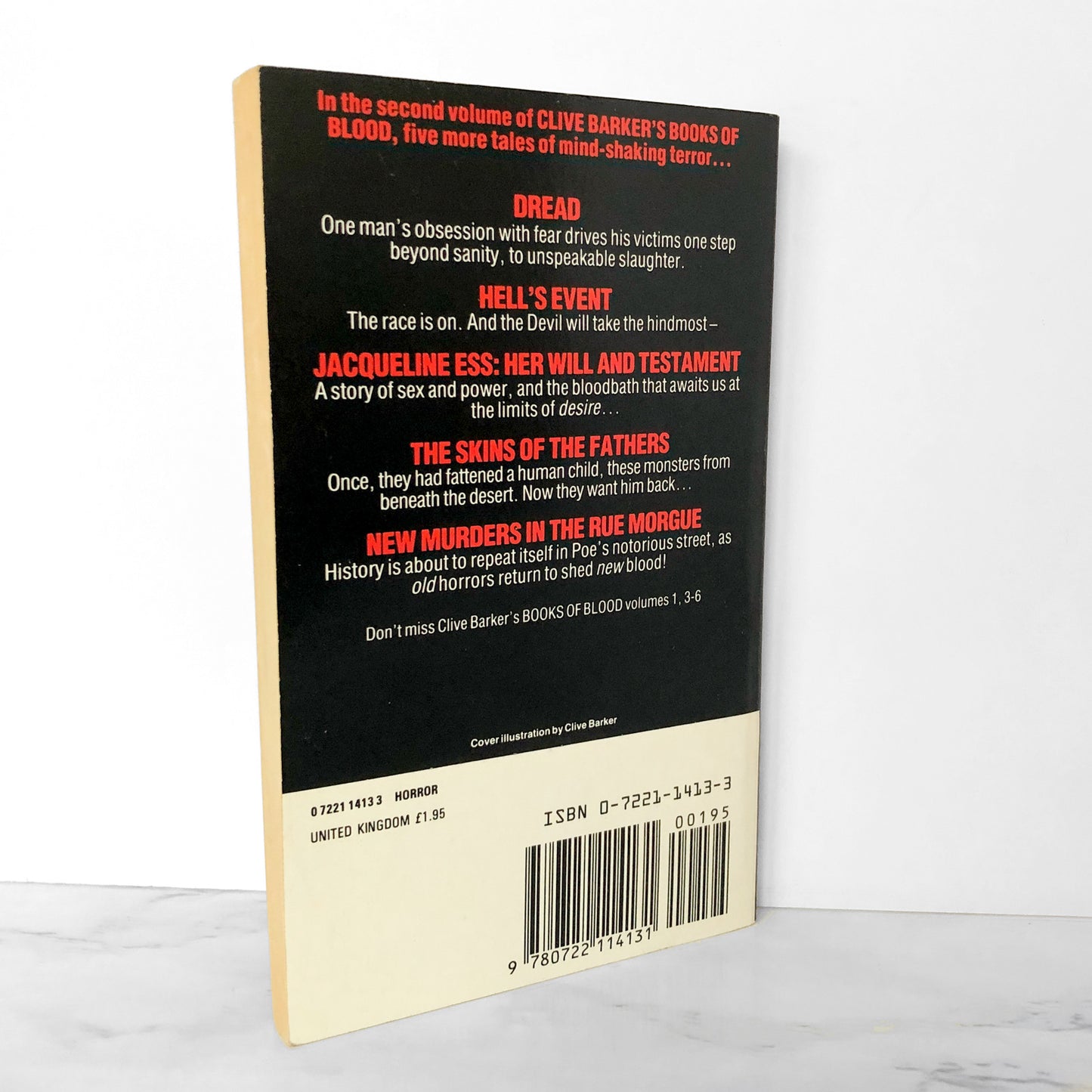 Clive Barker's Books of Blood - Volume II [FIRST EDITION / 2nd STATE] Sphere U.K. / 1984