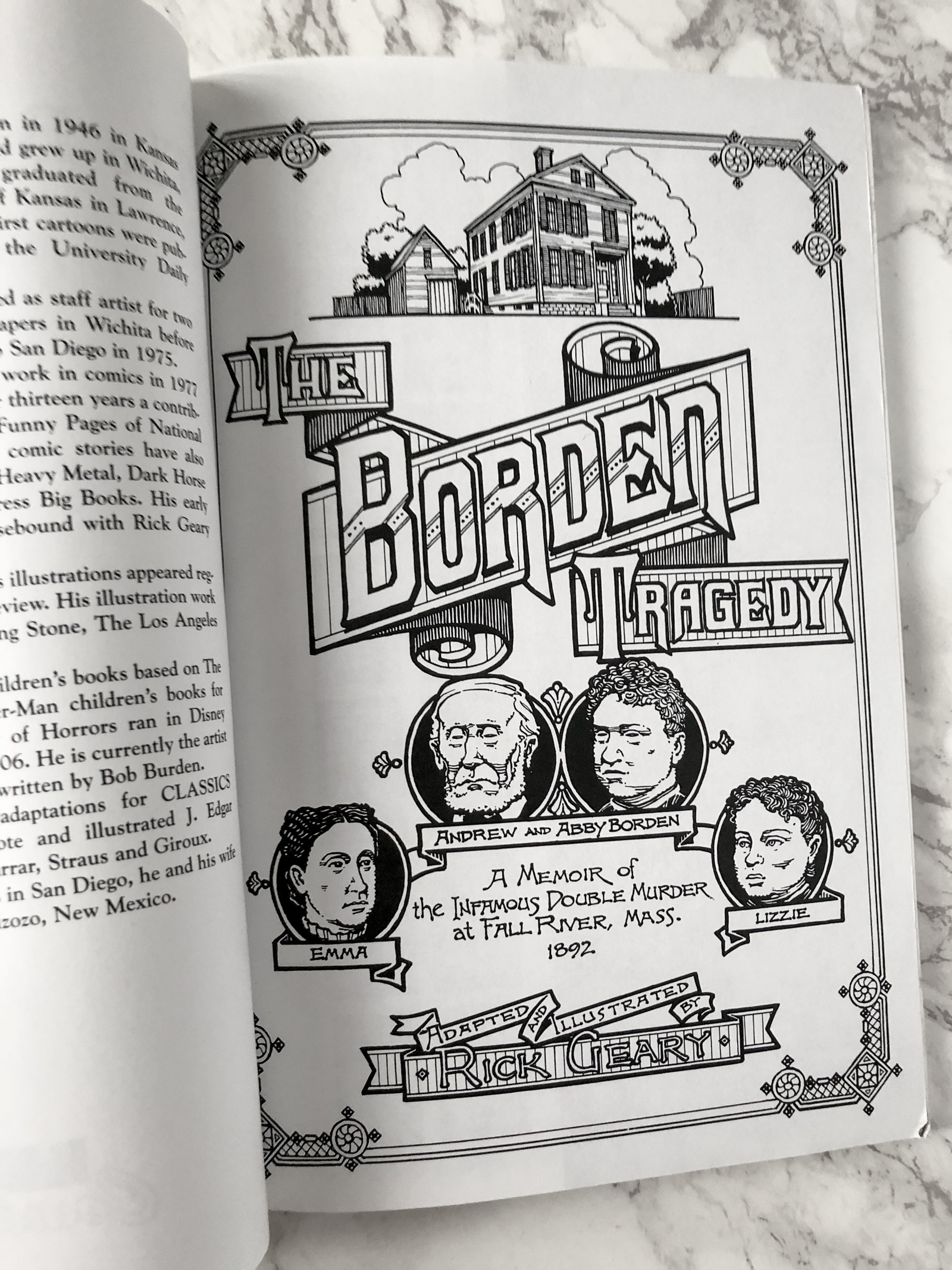 The Borden Tragedy by Rick Geary [GRAPHIC NOVEL / 1997] - Bookshop Apocalypse