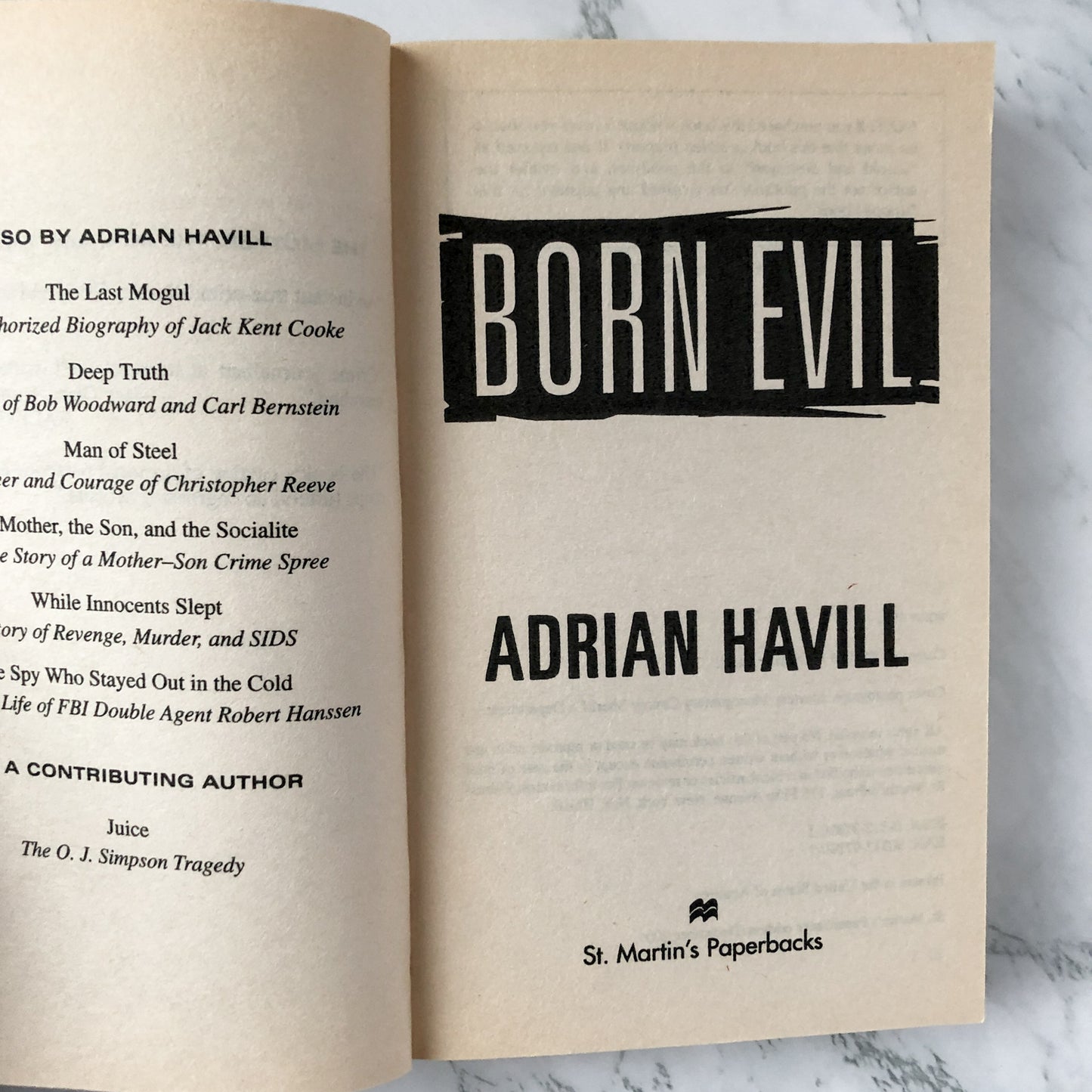 Born Evil: A True Story Of Cannibalism & Serial Murder by Adrian Havill - Bookshop Apocalypse