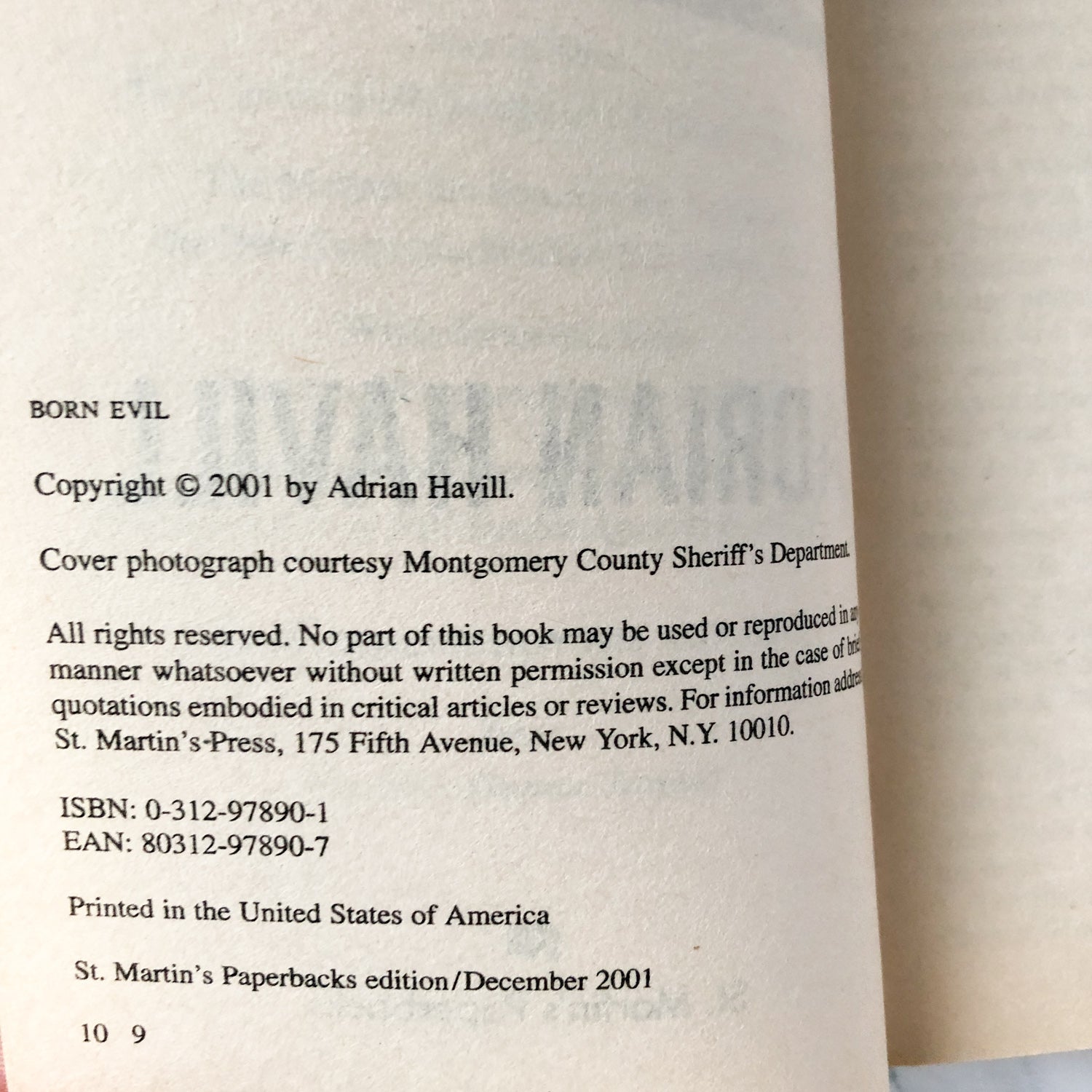 Born Evil: A True Story Of Cannibalism & Serial Murder by Adrian Havill - Bookshop Apocalypse