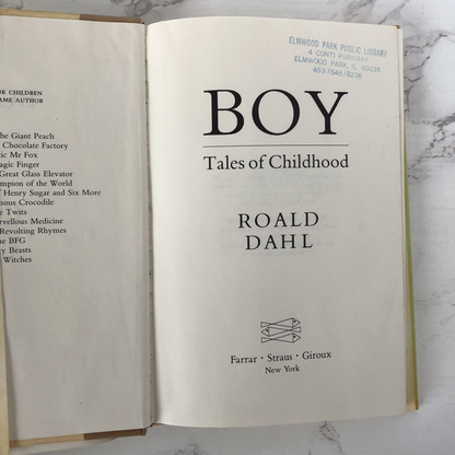 Boy: Tales of Childhood by Roald Dahl [FIRST EDITION] - Bookshop Apocalypse