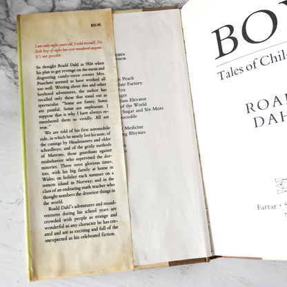 Boy: Tales of Childhood by Roald Dahl [FIRST EDITION] - Bookshop Apocalypse
