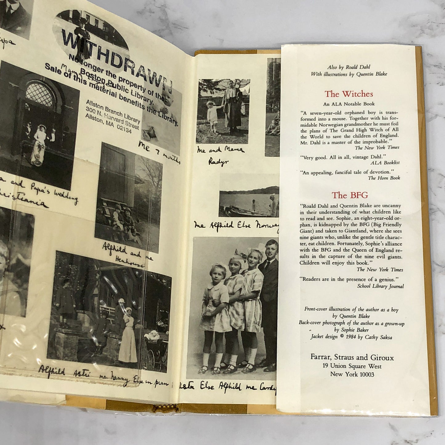 Boy: Tales of Childhood by Roald Dahl [FIRST EDITION]