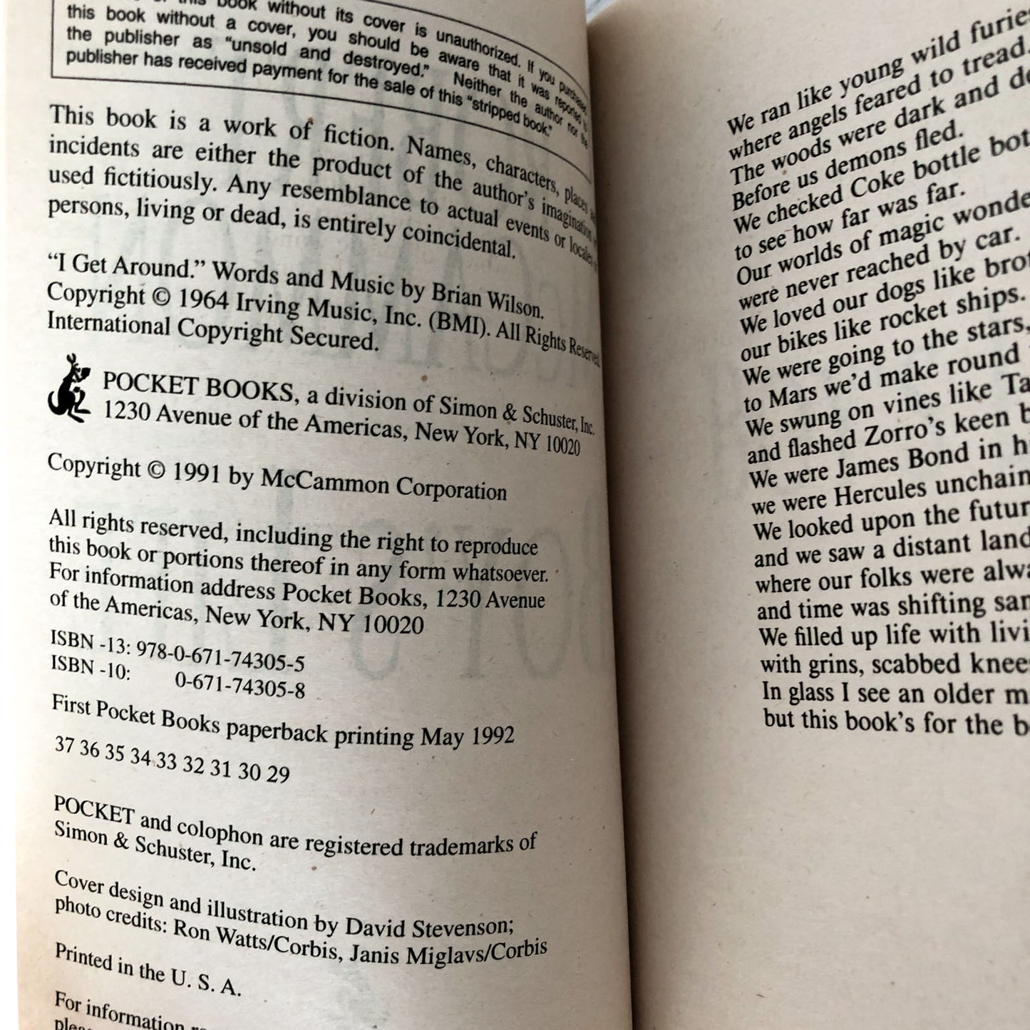 Boy's Life by Robert R McCammon [1992 PAPERBACK]