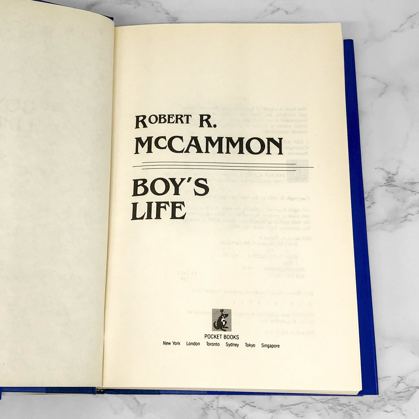 Boy's Life by Robert R. McCammon [FIRST EDITION / FIRST PRINTING] 1991