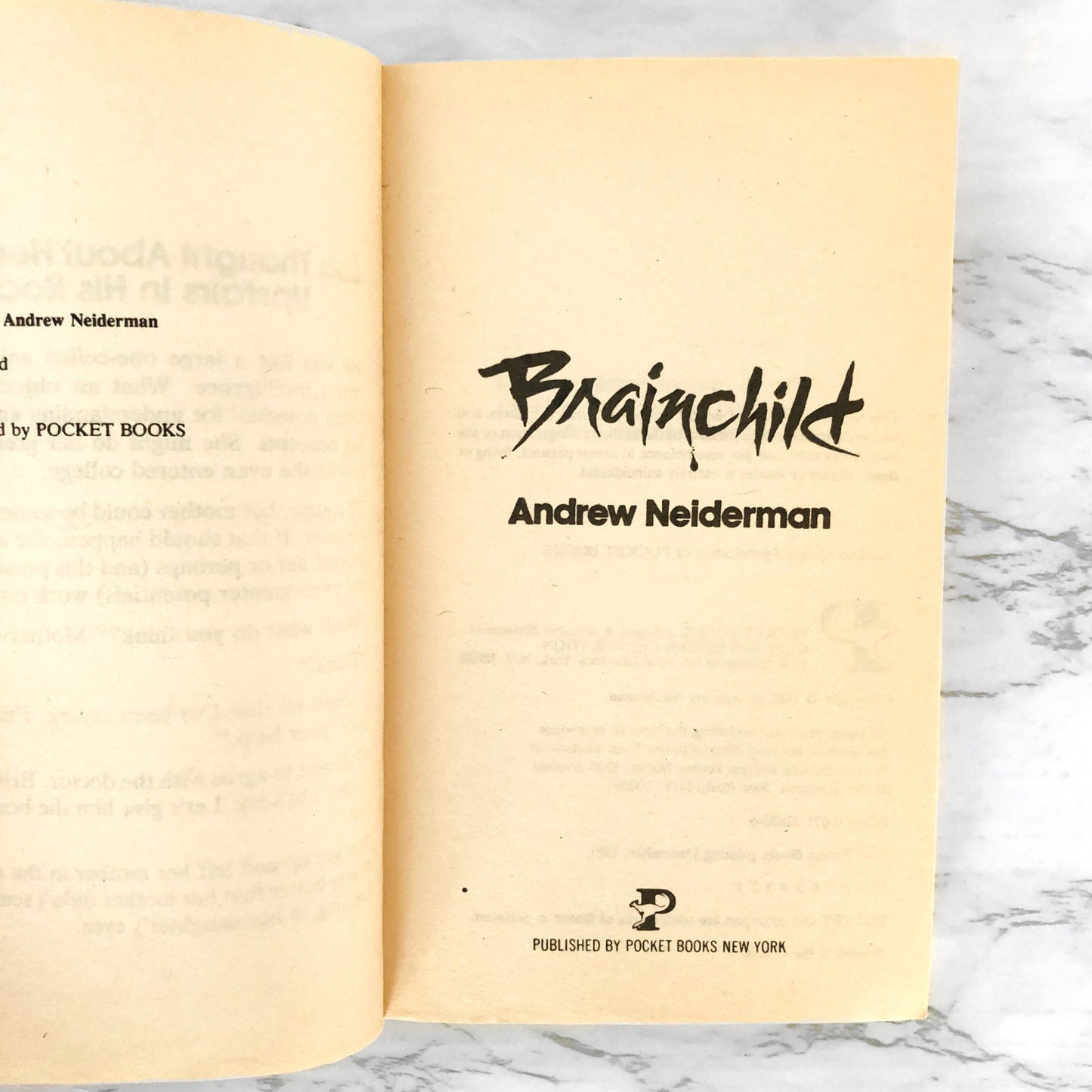 Brainchild by Andrew Neiderman [FIRST EDITION / FIRST PRINTING] 1981