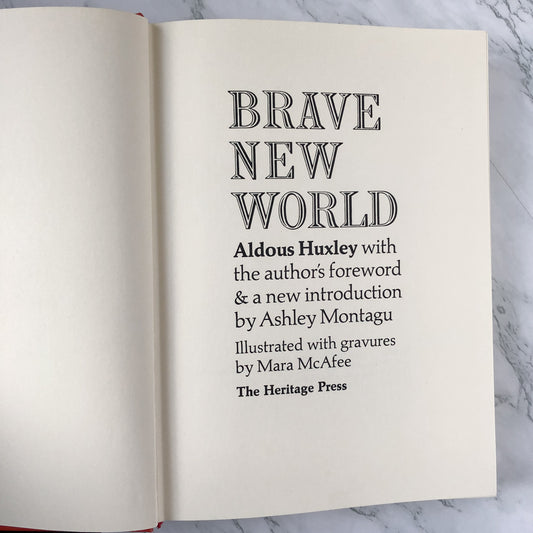 Brave New World by Aldous Huxley / Mara McAfee [1974 ILLUSTRATED EDITION] - Bookshop Apocalypse