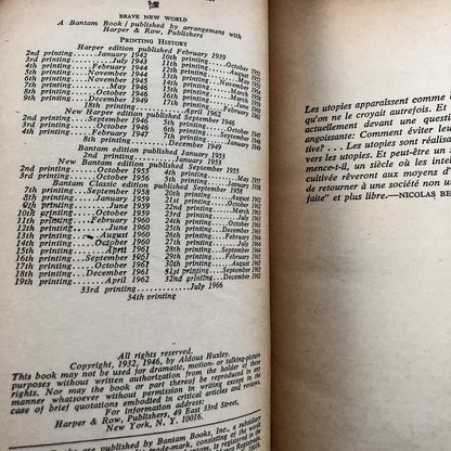 Brave New World by Aldous Huxley - Bookshop Apocalypse