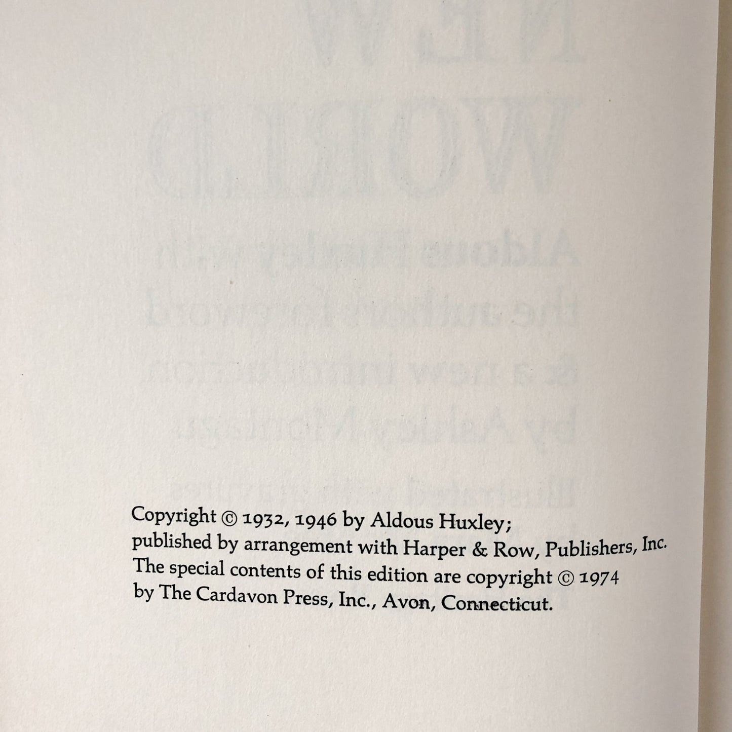 Brave New World by Aldous Huxley / Mara McAfee [1974 ILLUSTRATED EDITION] - Bookshop Apocalypse