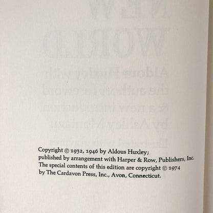 Brave New World by Aldous Huxley / Mara McAfee [1974 ILLUSTRATED EDITION] - Bookshop Apocalypse