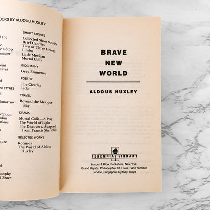 Brave New World by Aldous Huxley [PERENNIAL PAPERBACK / 1989]