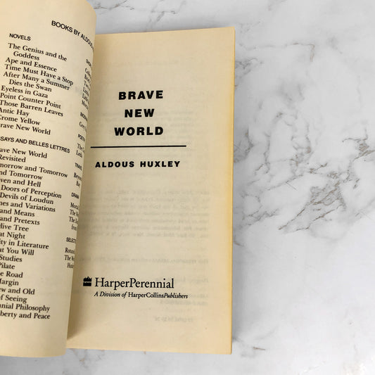 Brave New World by Aldous Huxley [1989 PAPERBACK] • Harper Pernnial