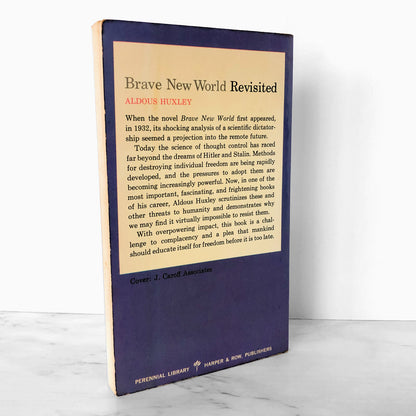 Brave New World Revisited by Aldous Huxley [1965 PAPERBACK] • Harper & Row