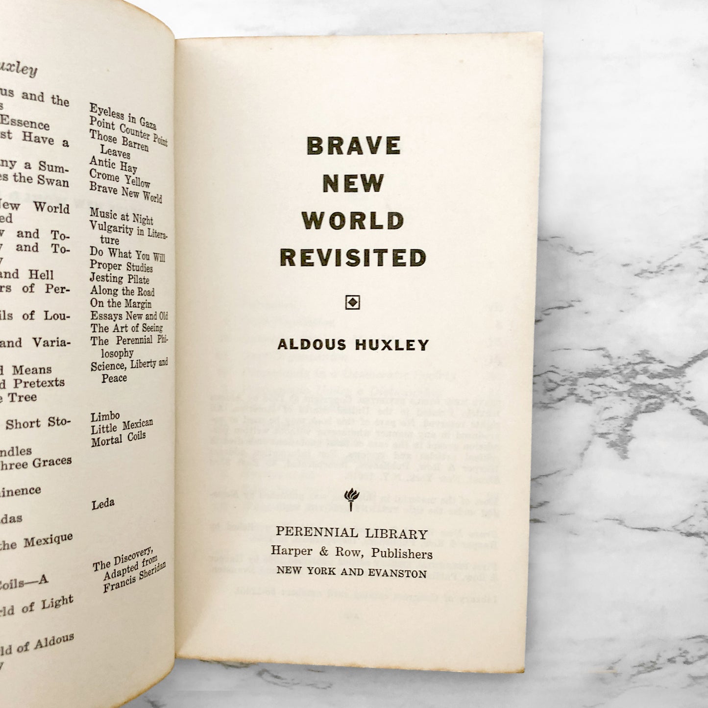 Brave New World Revisited by Aldous Huxley [1965 PAPERBACK] • Harper & Row