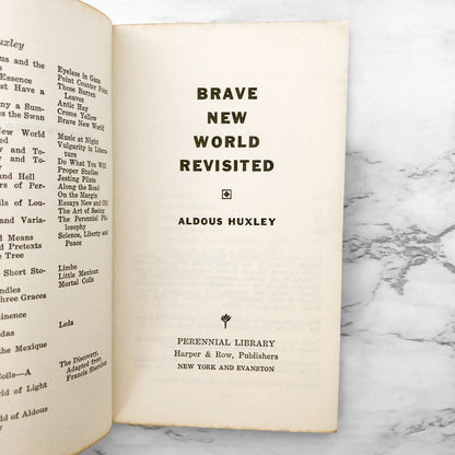 Brave New World Revisited by Aldous Huxley [1965 PAPERBACK] • Harper & Row