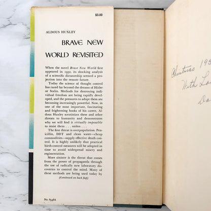 Brave New World Revisited by Aldous Huxley [FIRST EDITION / FIRST PRINTING]
