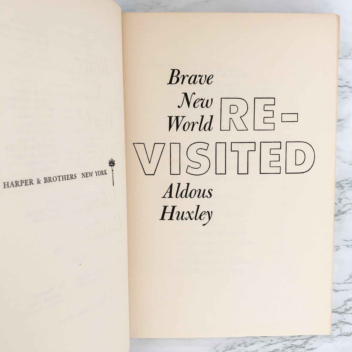 Brave New World Revisited by Aldous Huxley [FIRST EDITION / FIRST PRINTING]