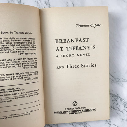 Breakfast at Tiffanys & Other Stories by Truman Capote [1958 FIRST PAPERBACK EDITION] - Bookshop Apocalypse
