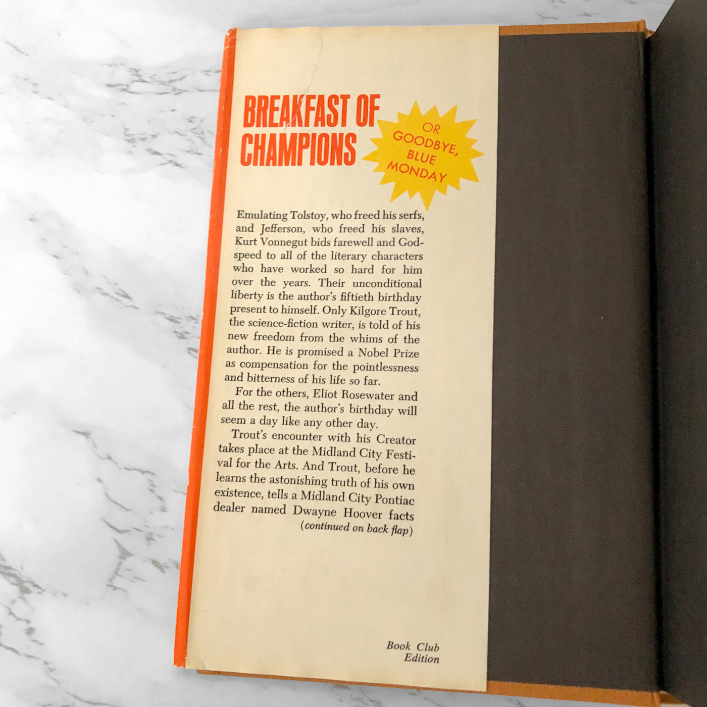 Breakfast of Champions by Kurt Vonnegut [FIRST BOOK CLUB EDITION / 1973]