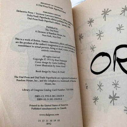 Breakfast of Champions by Kurt Vonnegut [TRADE PAPERBACK / 2006]