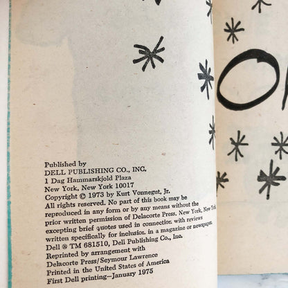 Breakfast of Champions by Kurt Vonnegut [FIRST DELL PRINTING / 1975]