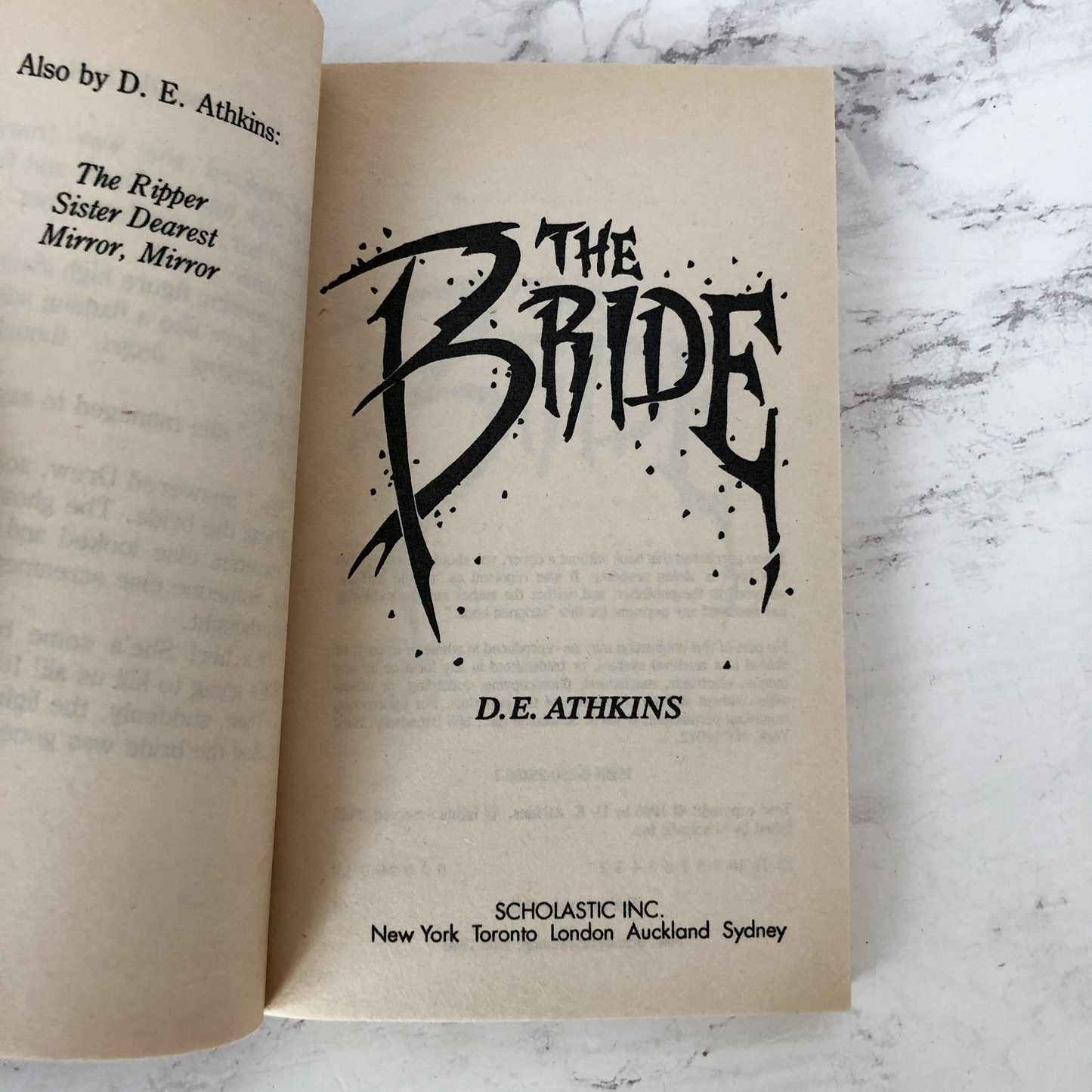 The Bride by D.E. Athkins [FIRST EDITION] - Bookshop Apocalypse