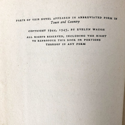 Brideshead Revisited by Evelyn Waugh [1945 HARDCOVER] BCE • Little Brown & Company
