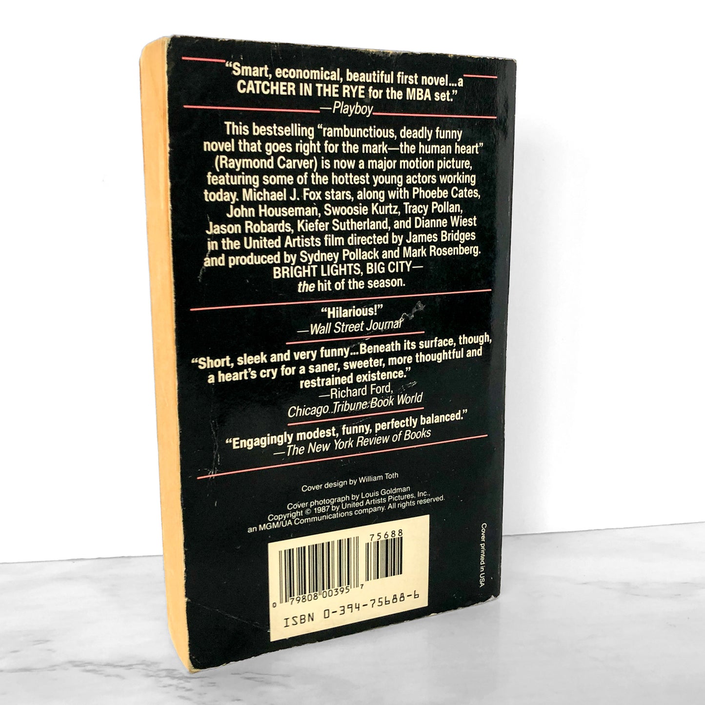 Bright Lights Big City by Jac McInerney [MOVIE TIE-IN PAPERBACK / 1987]