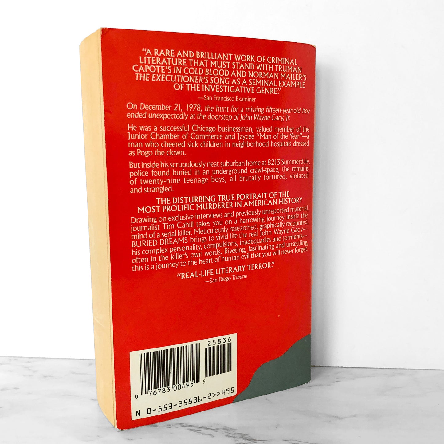 Buried Dreams: Inside the Mind of Serial Killer John Wayne Gacy by Tim Cahill [1989 PAPERBACK]