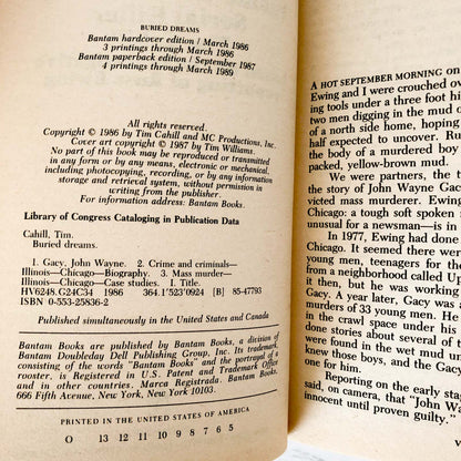 Buried Dreams: Inside the Mind of Serial Killer John Wayne Gacy by Tim Cahill [1989 PAPERBACK]