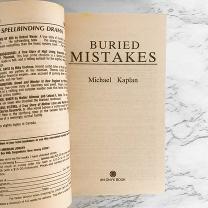 Buried Mistakes by Michael Kaplan [FIRST PRINTING / 1992]