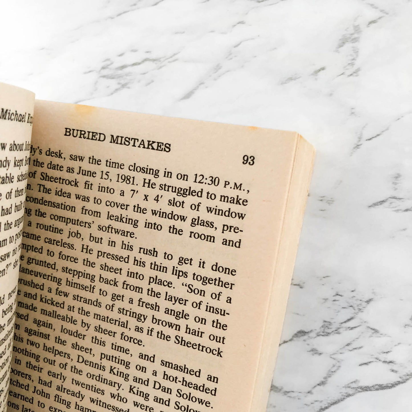 Buried Mistakes by Michael Kaplan [FIRST PRINTING / 1992]