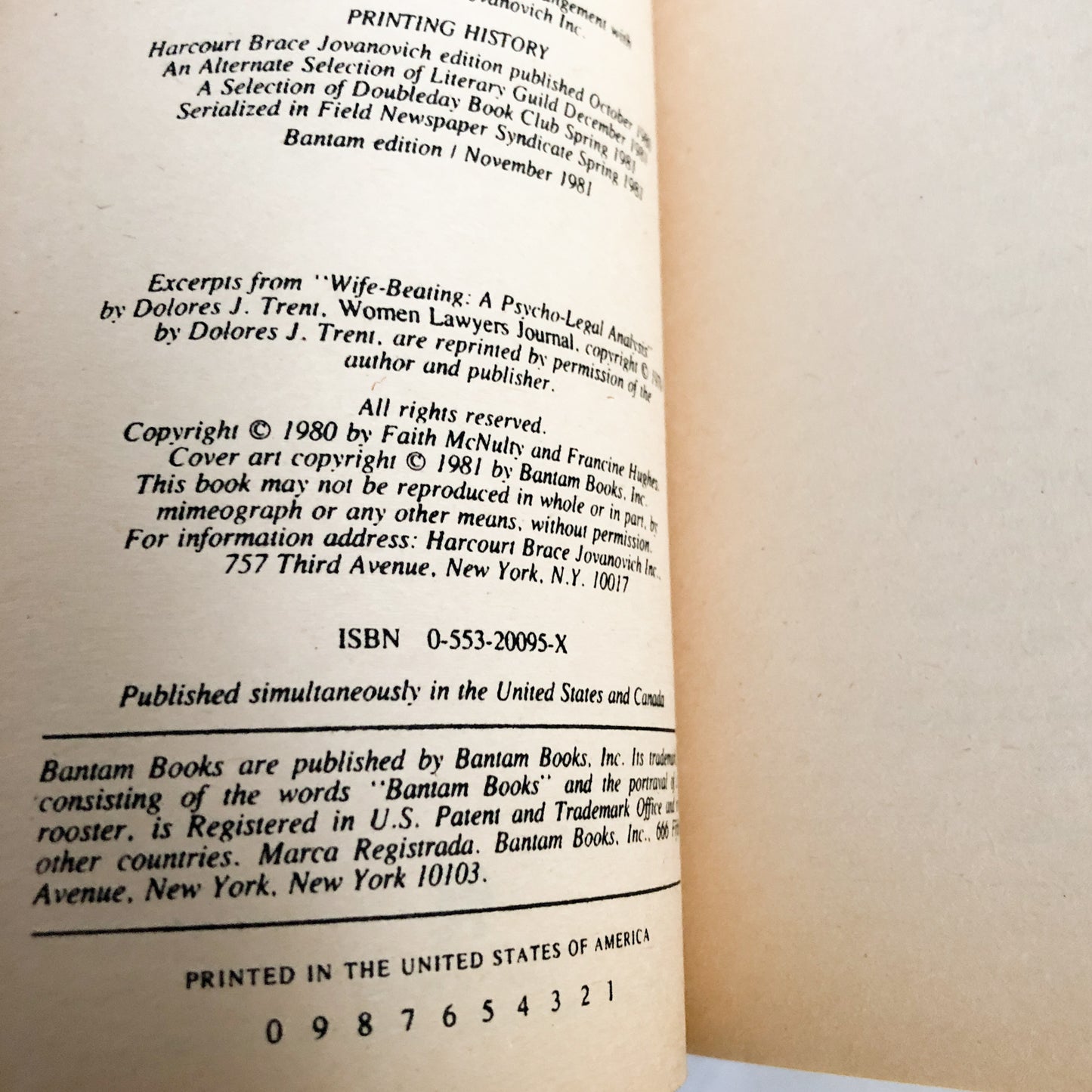 The Burning Bed by Faith McNulty [FIRST PAPERBACK PRINTING] 1981