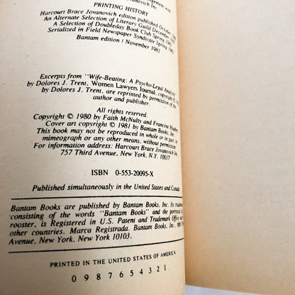 The Burning Bed by Faith McNulty [FIRST PAPERBACK PRINTING] 1981