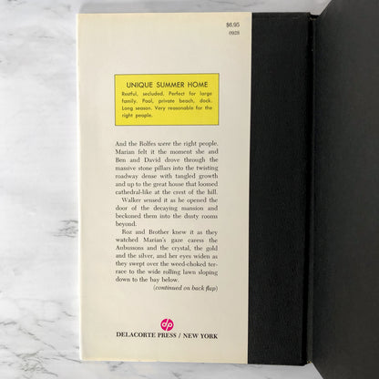 Burnt Offerings by Robert Marasco [FIRST EDITION • FIRST PRINTING] 1973 • Delacorte