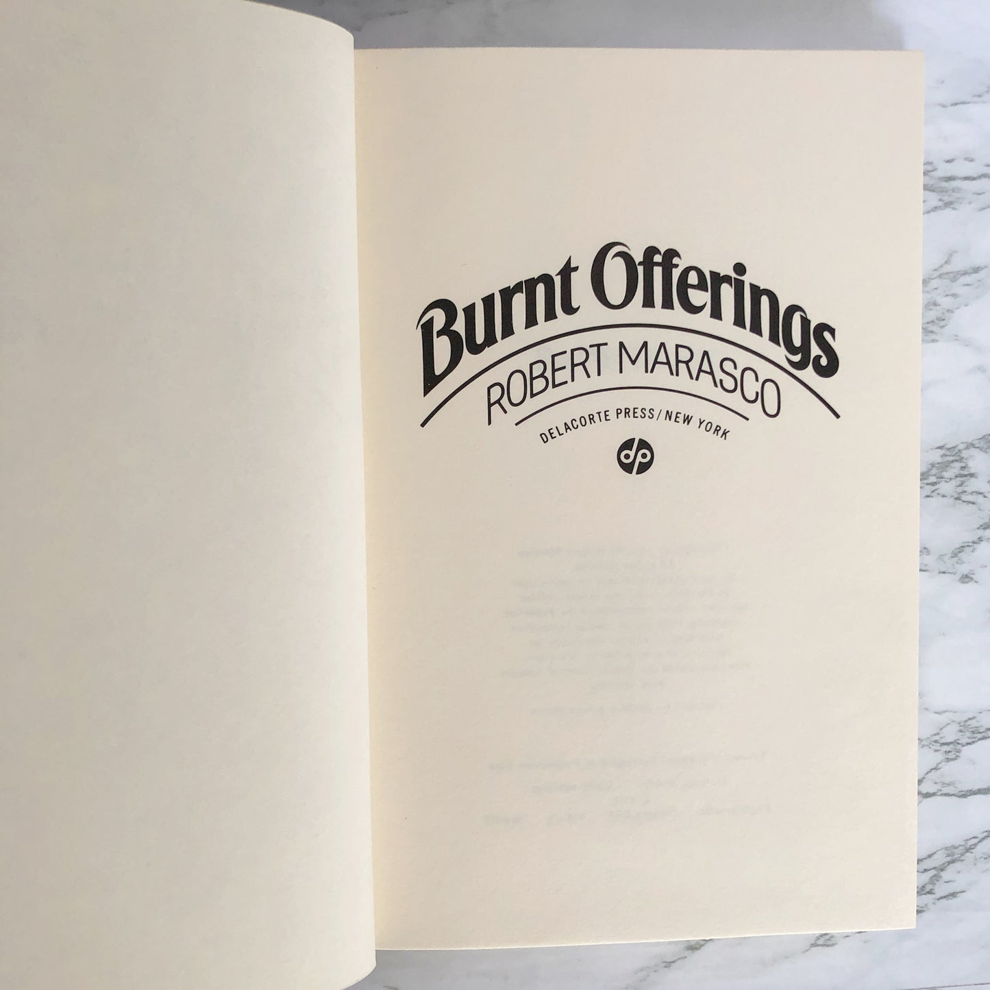 Burnt Offerings by Robert Marasco [FIRST EDITION • FIRST PRINTING] 1973 • Delacorte