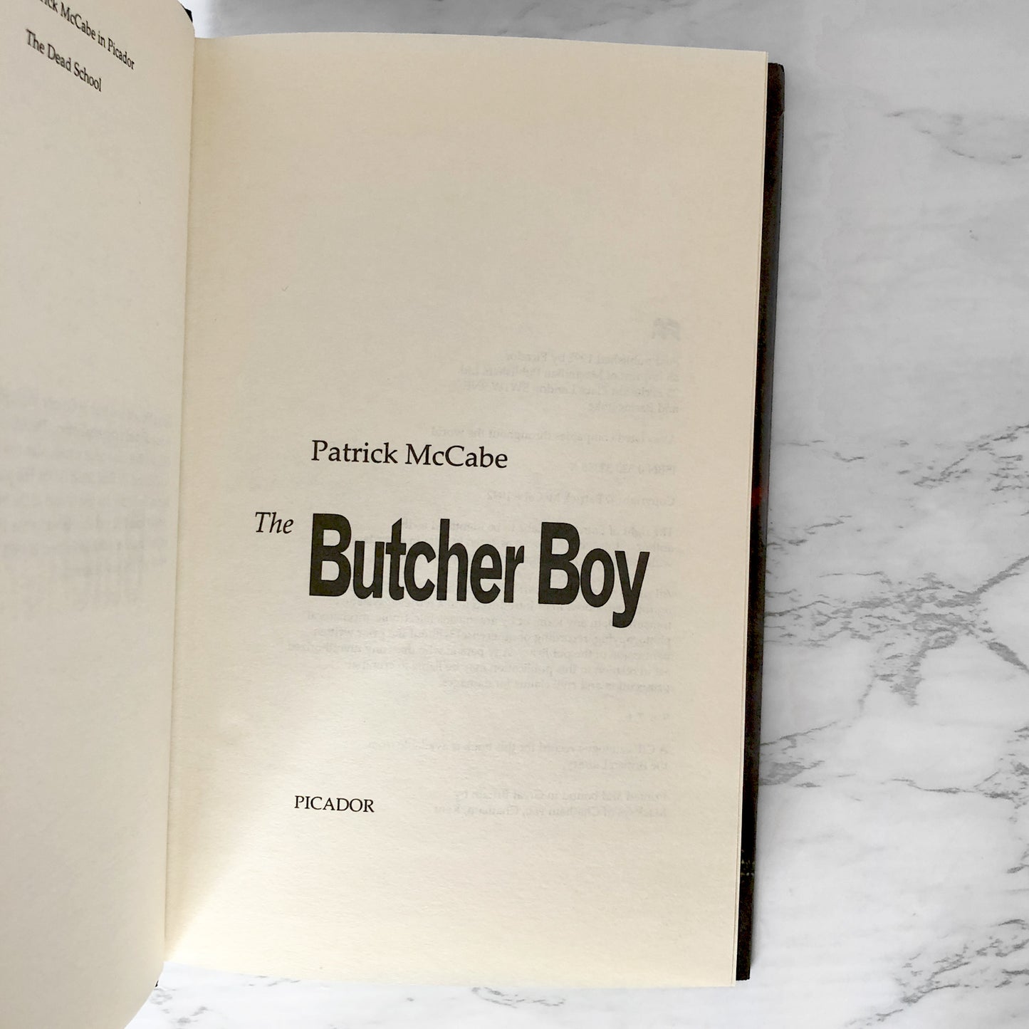 The Butcher Boy by Patrick McCabe [U.K. FIRST EDITION / 1992]