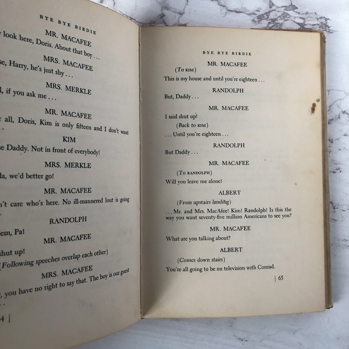 Bye Bye Birdie by Michael Stewart, Lee Adams & Charles Strouse [1962 FIRST EDITION / 1ST PRINTING] - Bookshop Apocalypse