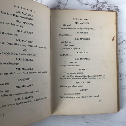 Bye Bye Birdie by Michael Stewart, Lee Adams & Charles Strouse [1962 FIRST EDITION / 1ST PRINTING] - Bookshop Apocalypse