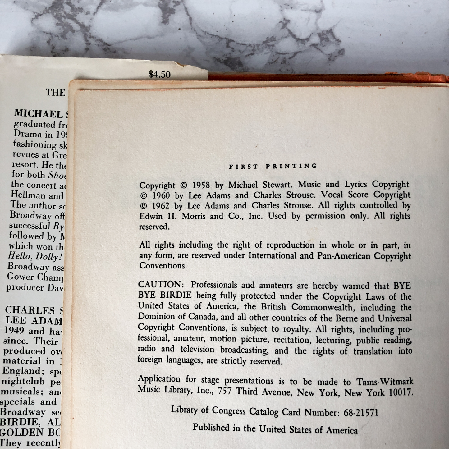 Bye Bye Birdie by Michael Stewart, Lee Adams & Charles Strouse [1962 FIRST EDITION / 1ST PRINTING] - Bookshop Apocalypse