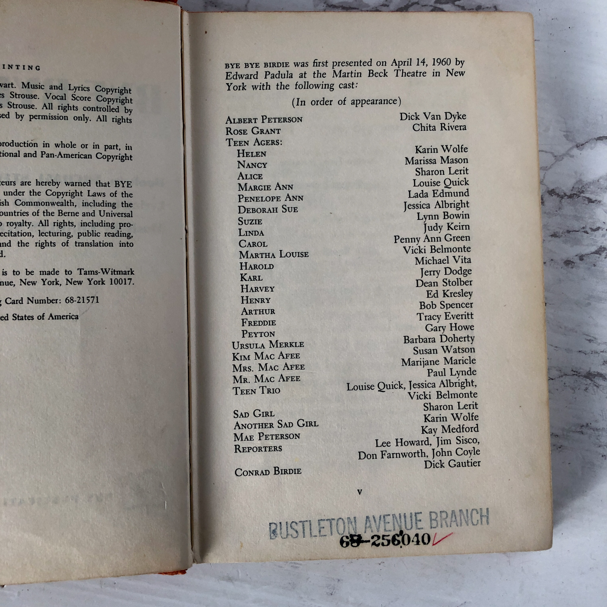 Bye Bye Birdie by Michael Stewart, Lee Adams & Charles Strouse [1962 FIRST EDITION / 1ST PRINTING] - Bookshop Apocalypse